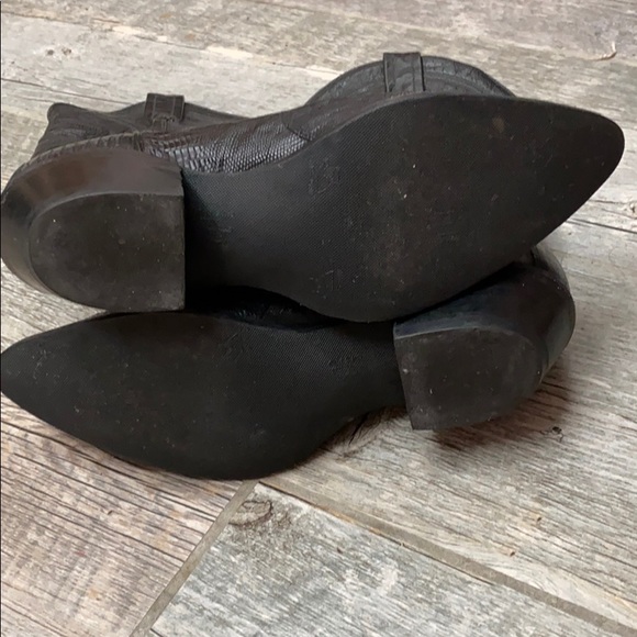 Tony Lama Black Lizard Boots 8 B - Picture 4 of 12